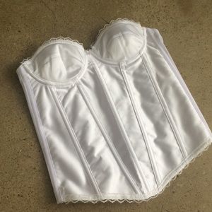 White bridal corset